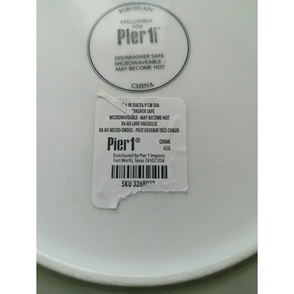 PIER 1 IMPORTS PORCELAIN 10.5
